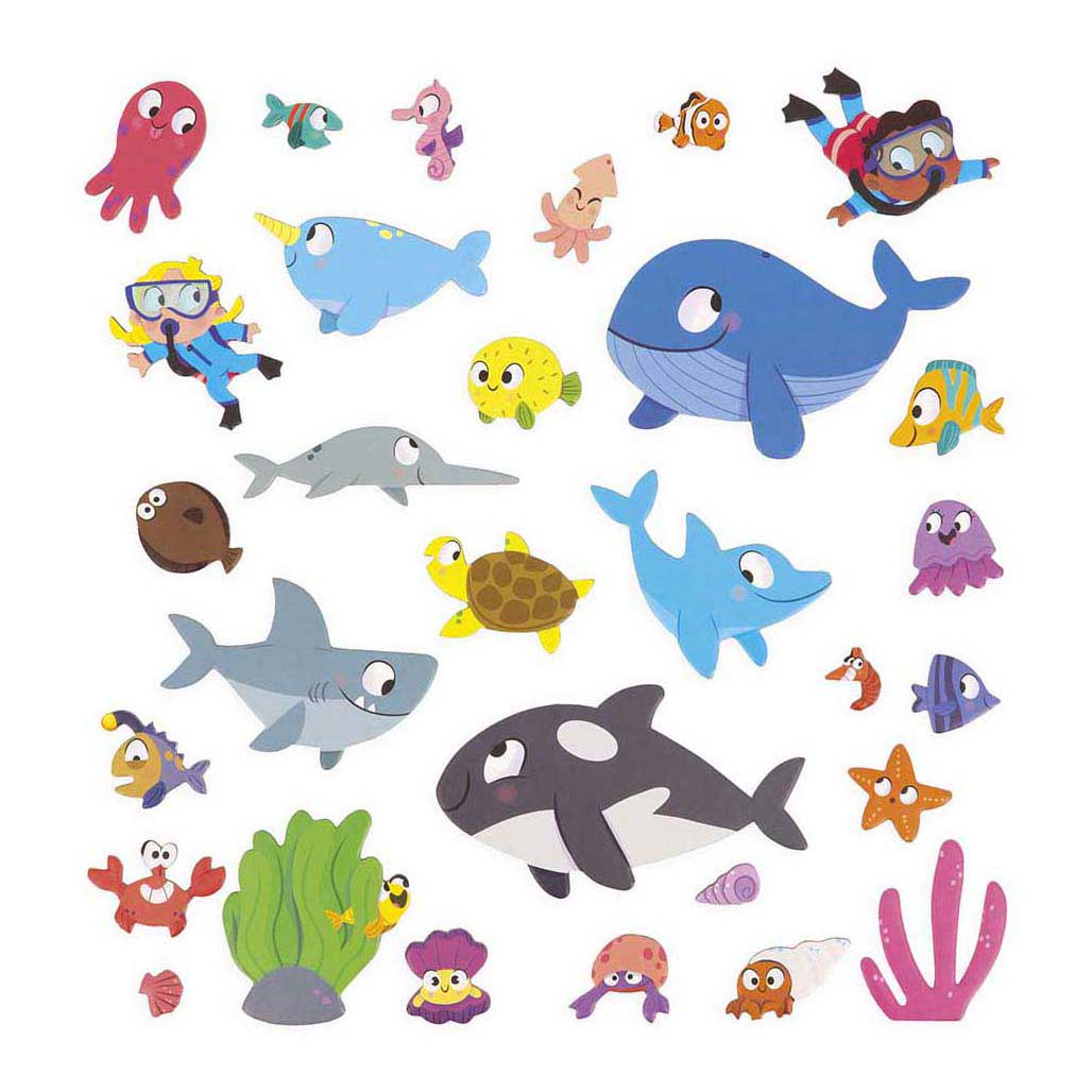Janod Magneti Stories - Houten Zeedieren - 31dlg.