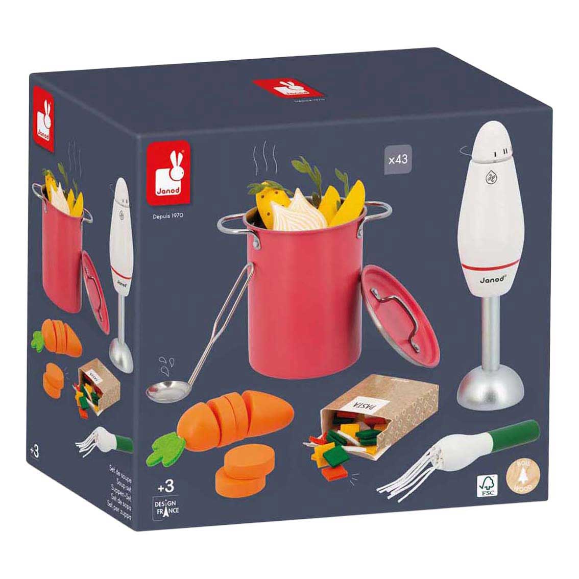 Janod in de Keuken - Houten Soepset - 43dlg.