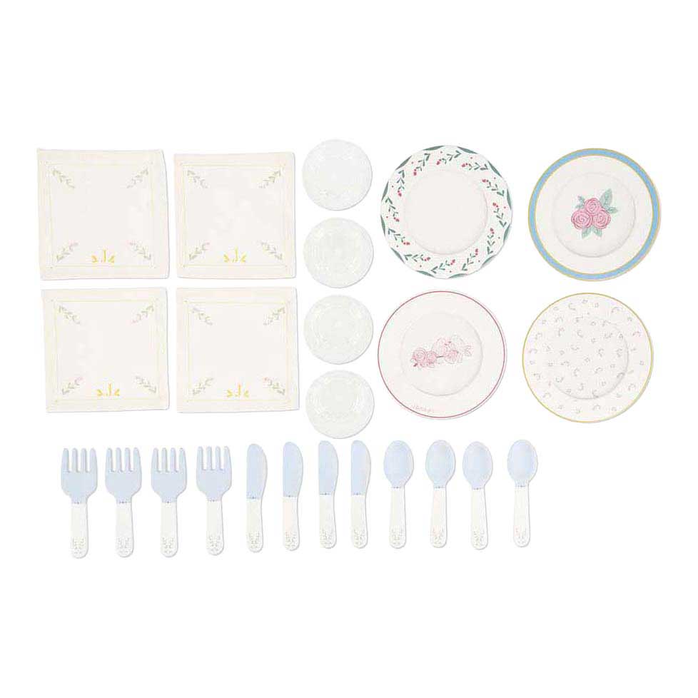 Janod Shiny Grandma - Service à thé en bois - 25 pièces.