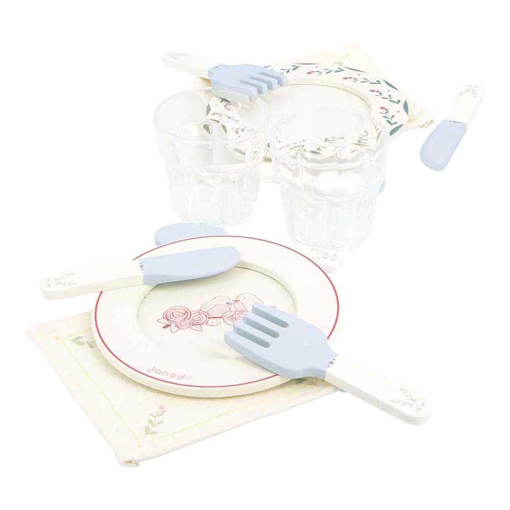 Janod Shiny Grandma - Service à thé en bois - 25 pièces.