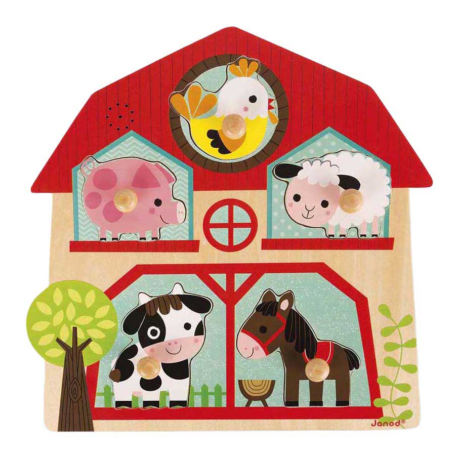 Janod Muzikale Puzzel - De vrienden van de boerderij