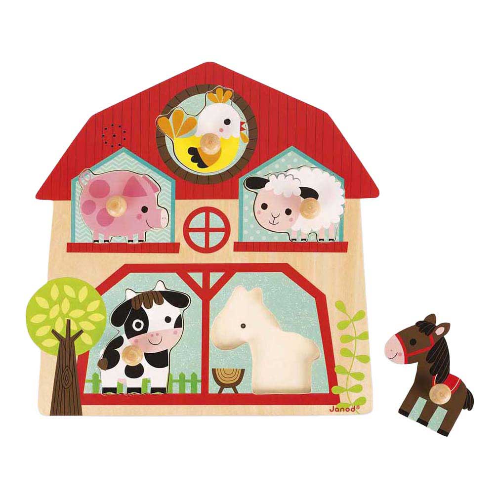 Janod Muzikale Puzzel - De vrienden van de boerderij