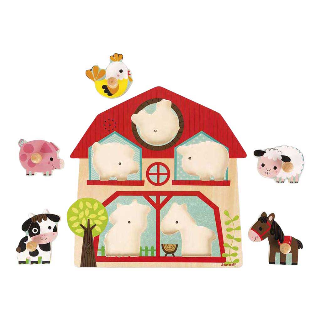 Janod Muzikale Puzzel - De vrienden van de boerderij