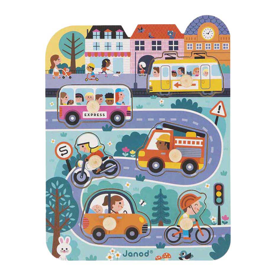 Puzzle Bouton Janod - Dans la Ville
