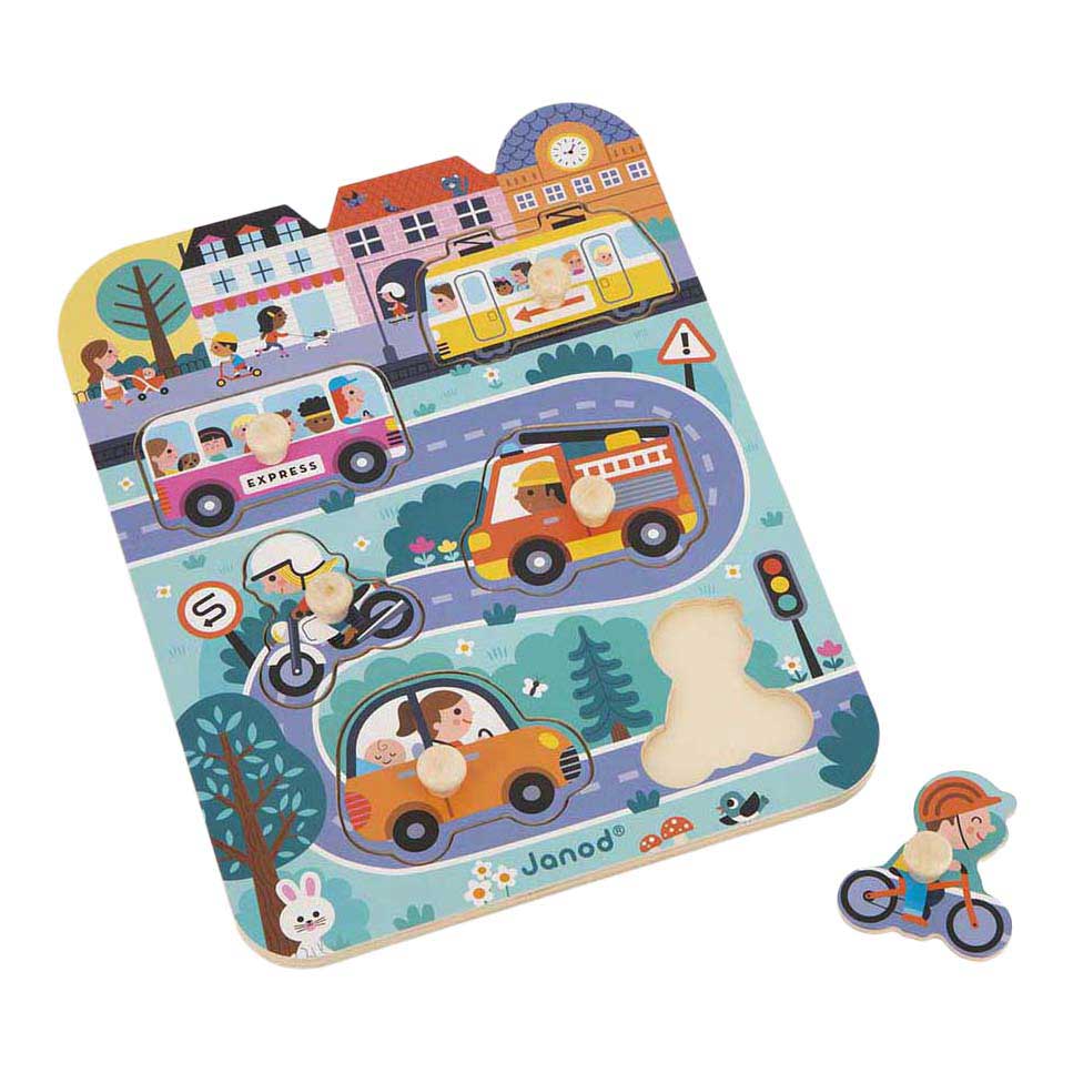 Puzzle Bouton Janod - Dans la Ville