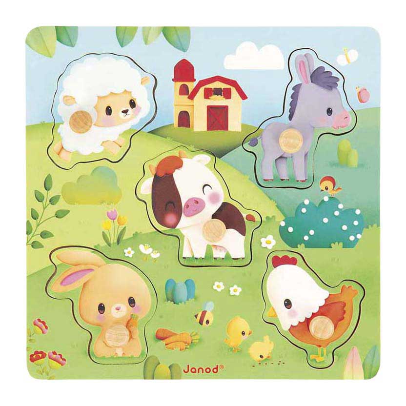 Janod Puzzel - Houten Voelpuzzel boerderij