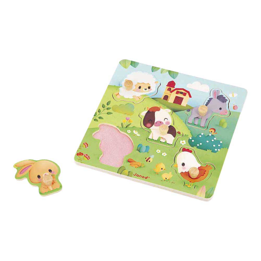 Janod Puzzel - Houten Voelpuzzel boerderij