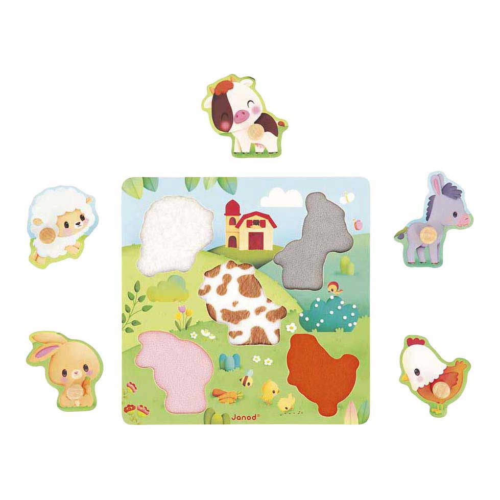 Janod Puzzel - Houten Voelpuzzel boerderij