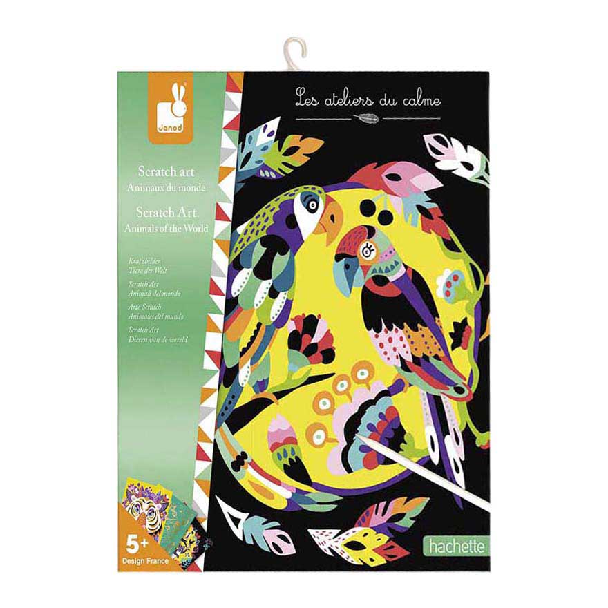 Janod Atelier - Scratch Art Dieren van de Wereld