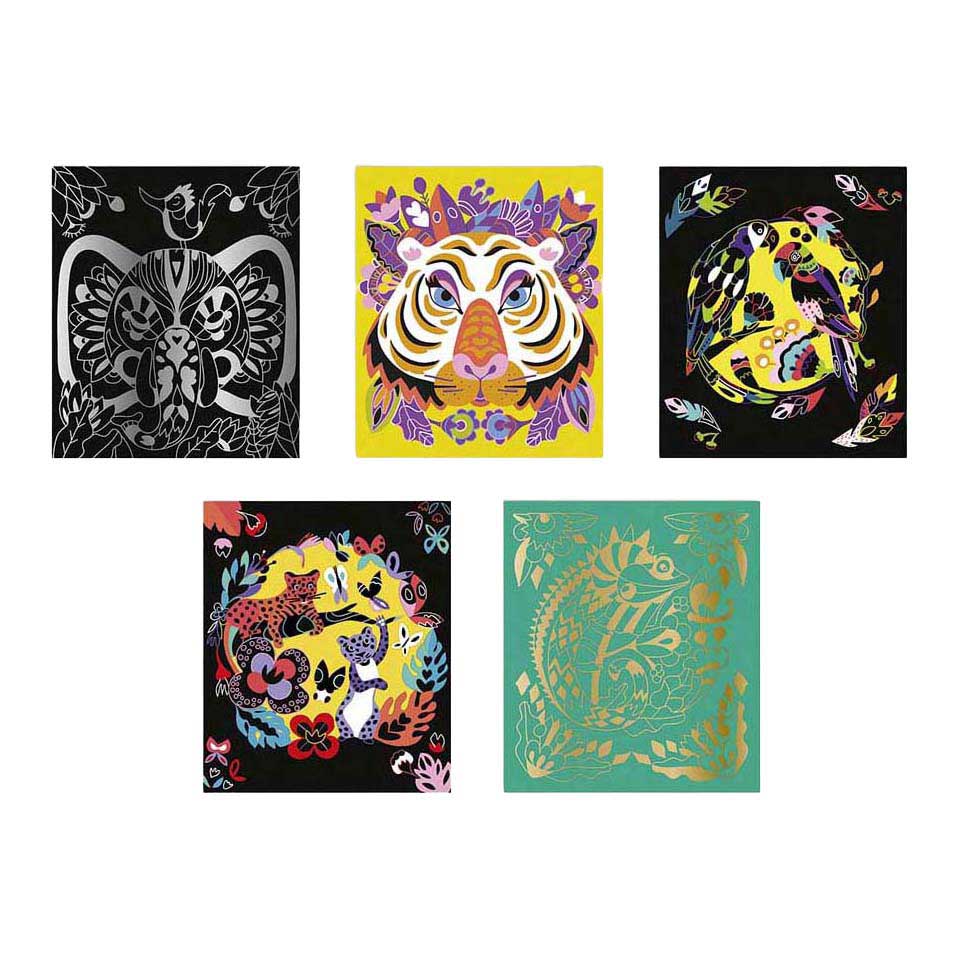 Janod Atelier - Scratch Art Dieren van de Wereld
