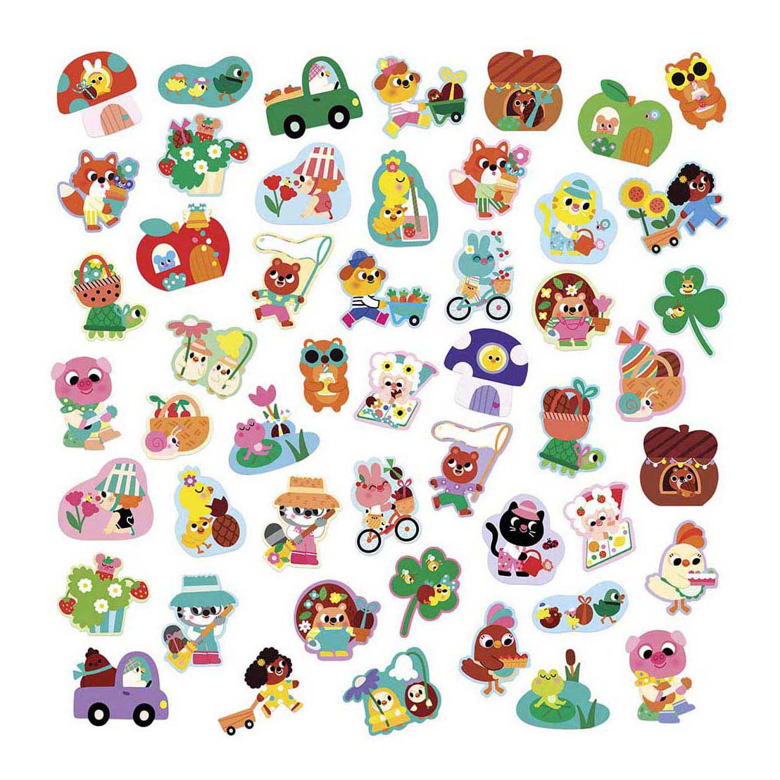 Stickers Janod - 50 grands stickers Printemps