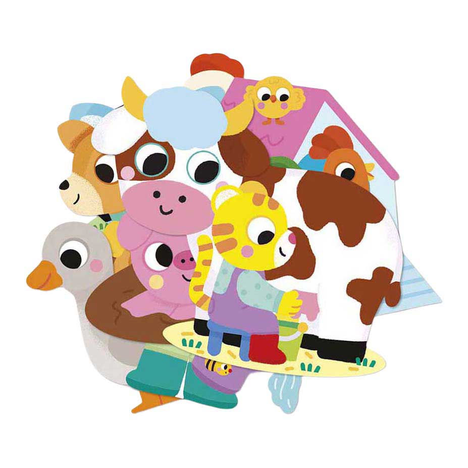Janod Stickers - 50 Grote Stickers Boerderijdieren