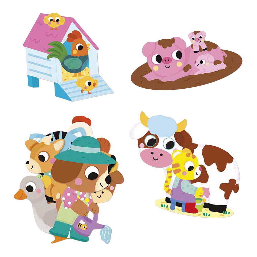 Janod Stickers - 50 Grote Stickers Boerderijdieren