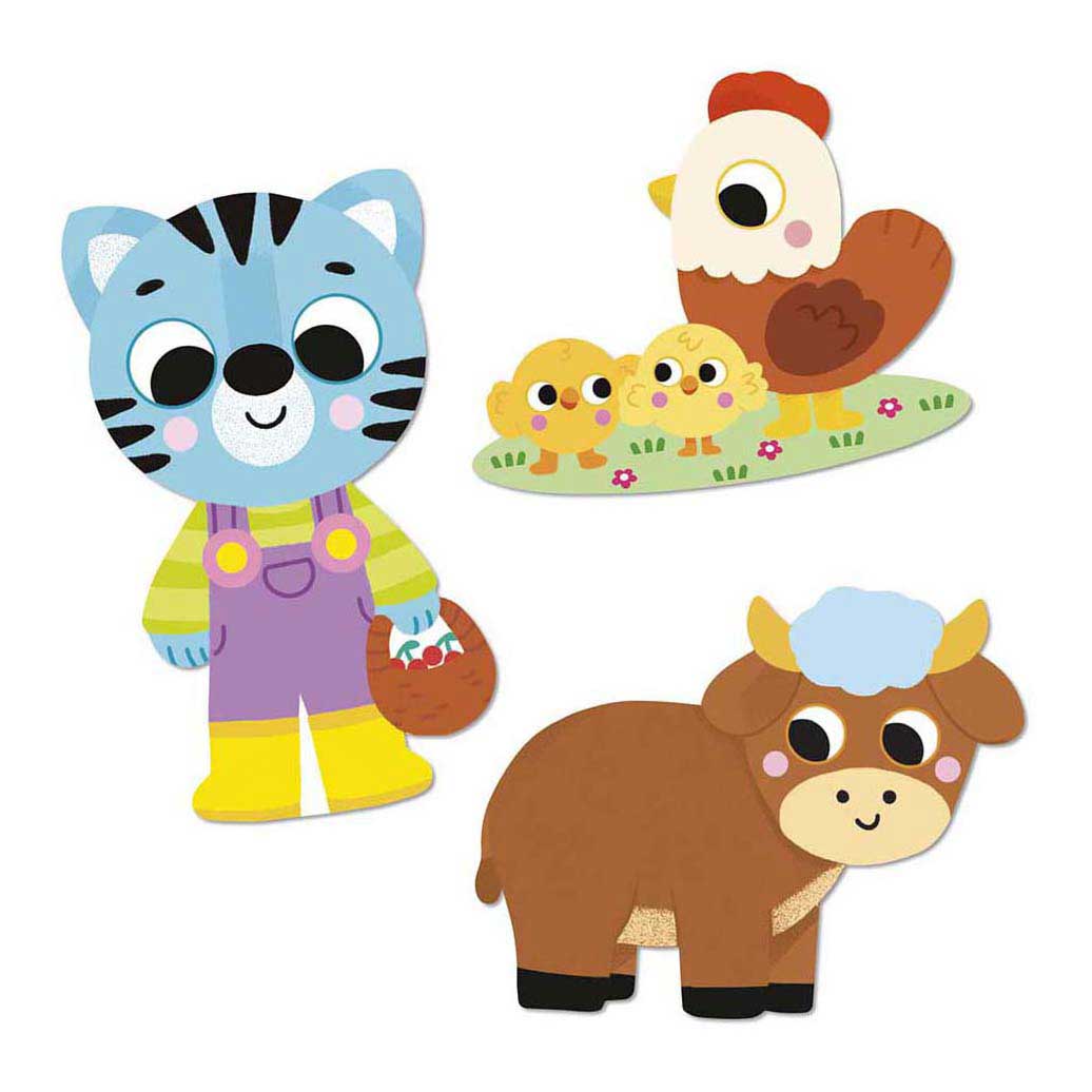 Janod Stickers - 50 Grote Stickers Boerderijdieren