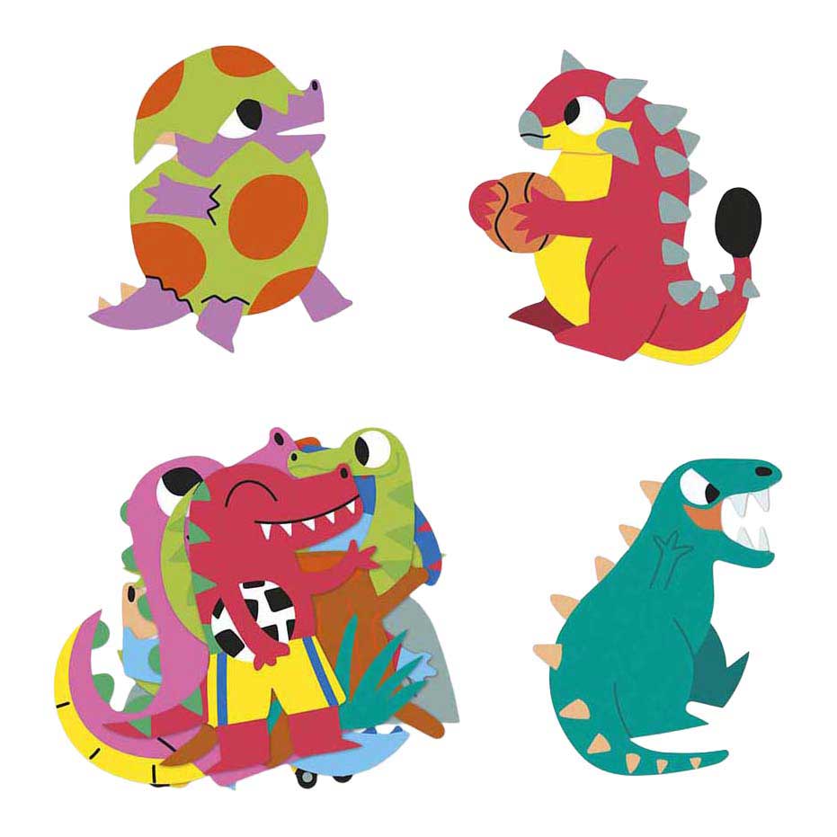 Janod Stickers - 100 Stickers Dino