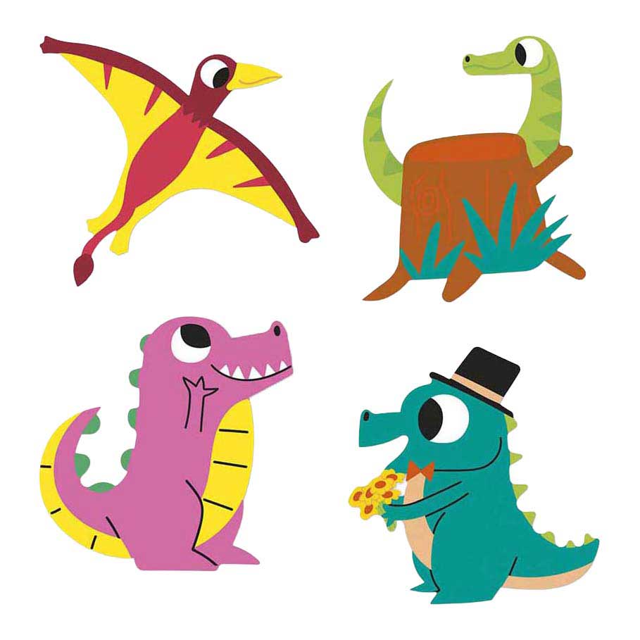 Janod Stickers - 100 Stickers Dino