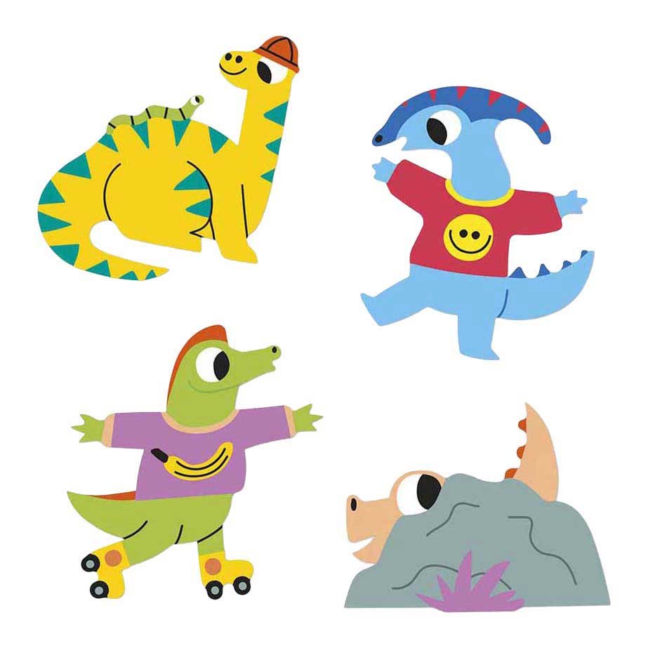 Janod Stickers - 100 Stickers Dino