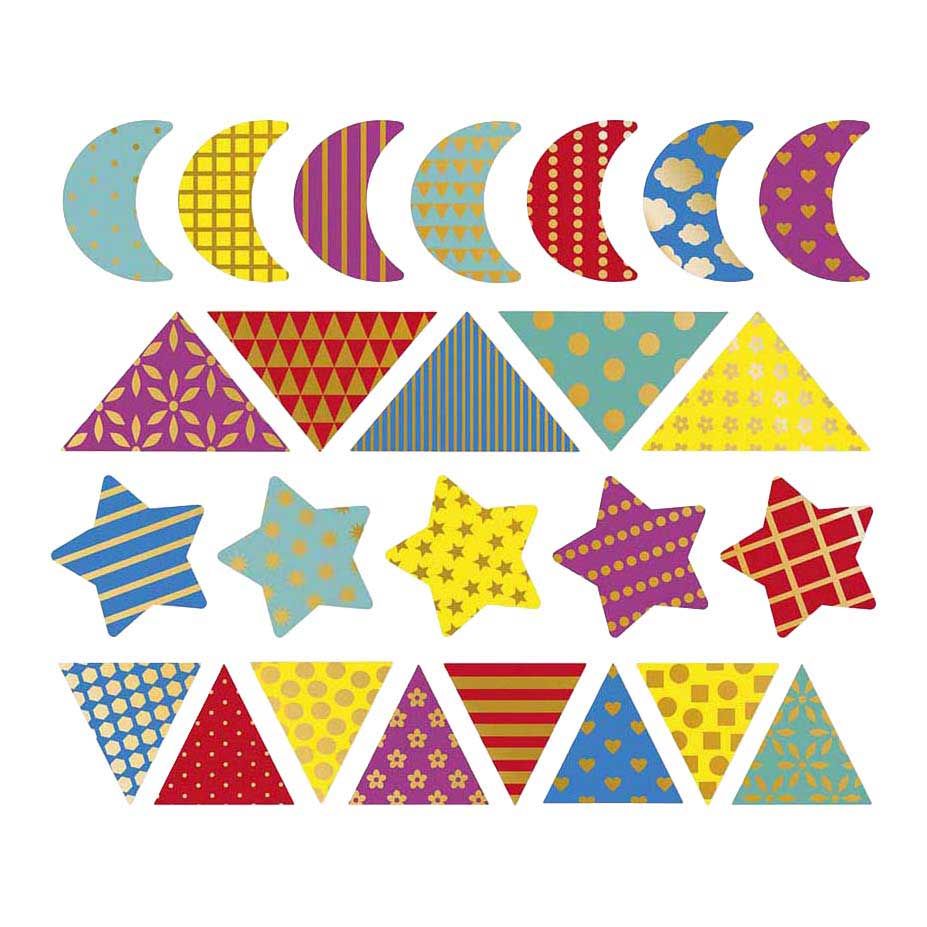 Janod Stickers - Stickervel met 150 Stickers Geometrische Vormen