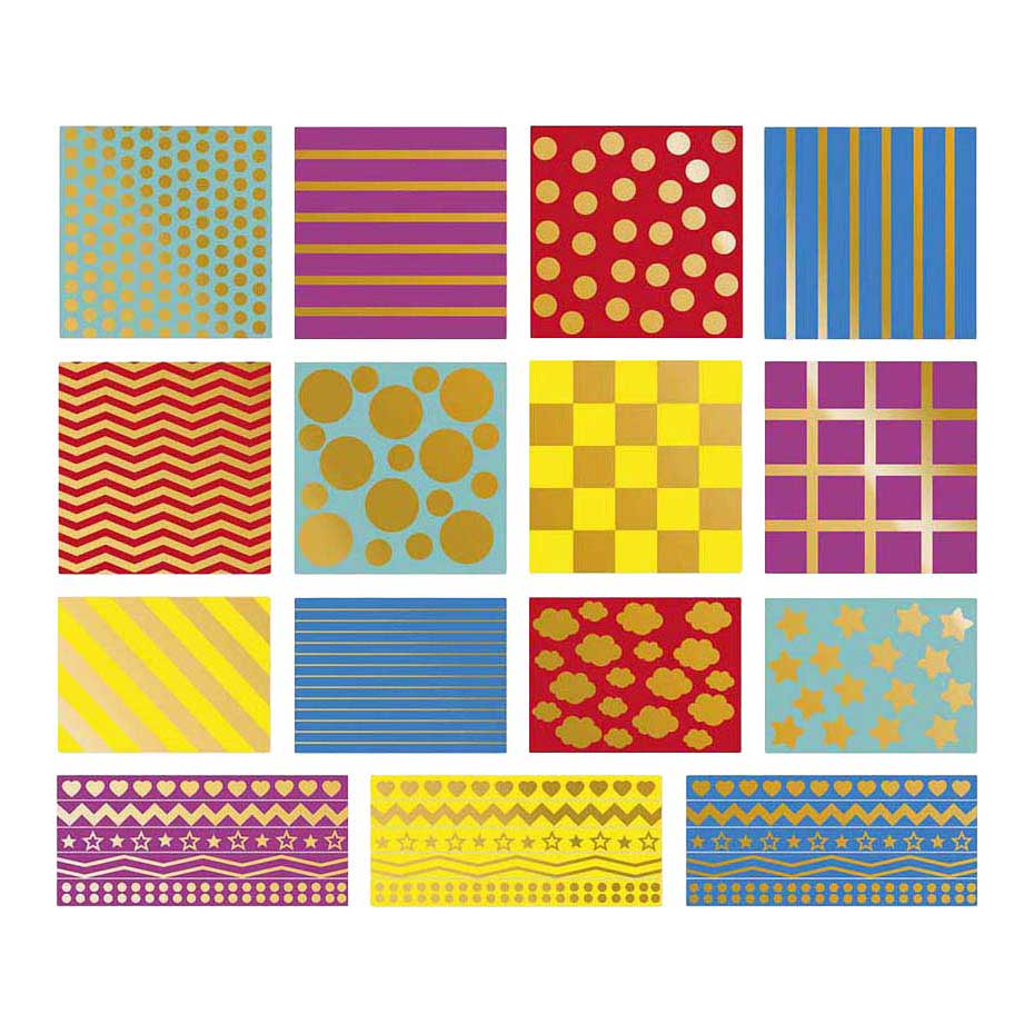 Janod Stickers - Stickervel met 150 Stickers Geometrische Vormen