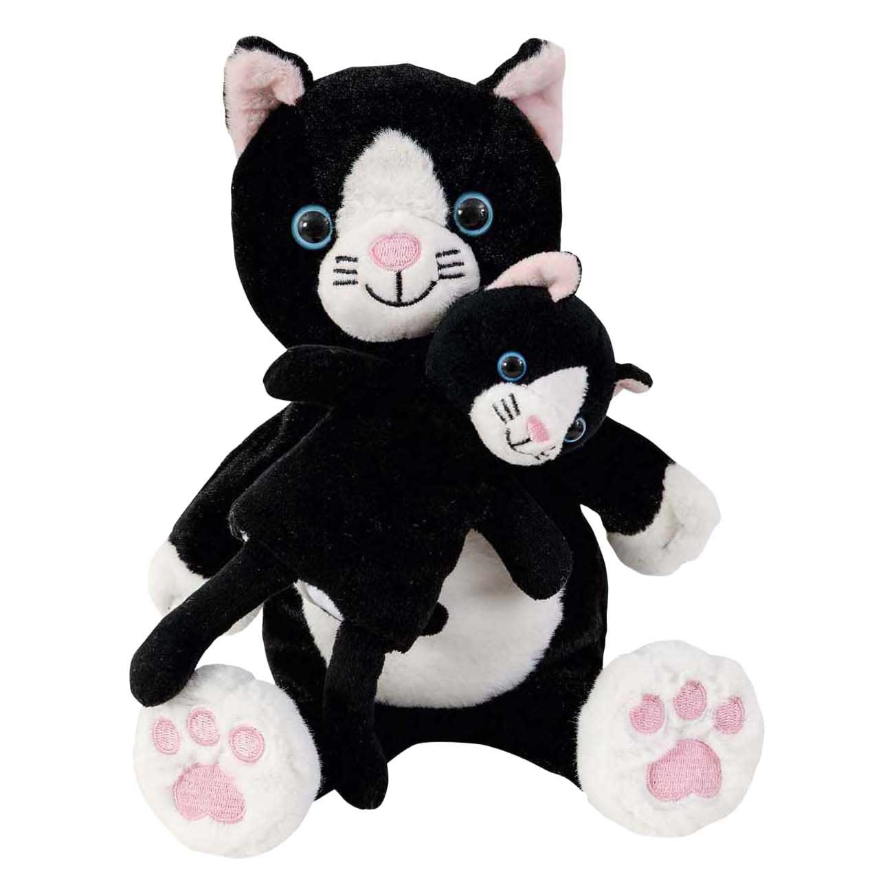 Beleduc - Marionnette à main Mère et enfant Chat