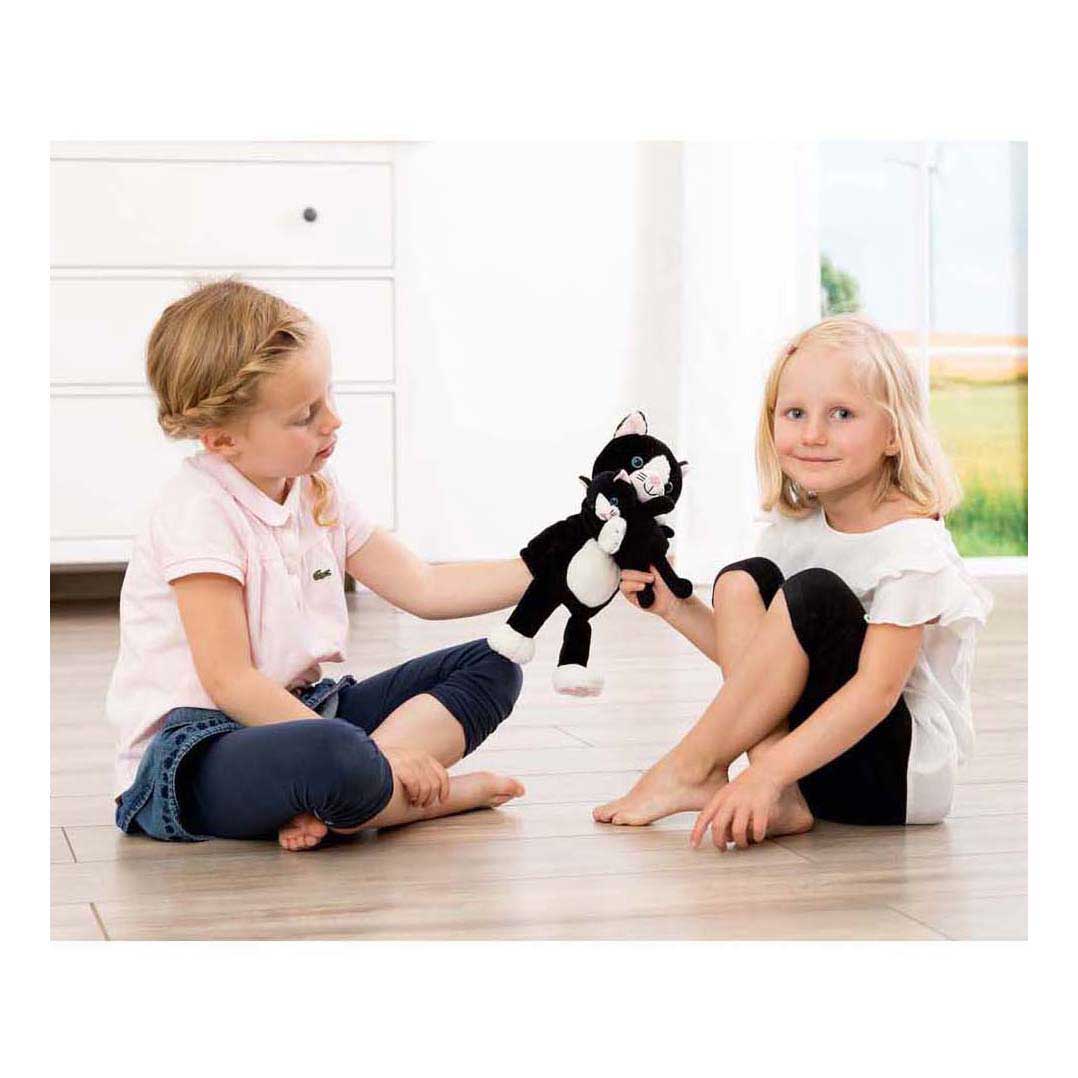 Beleduc - Marionnette à main Mère et enfant Chat