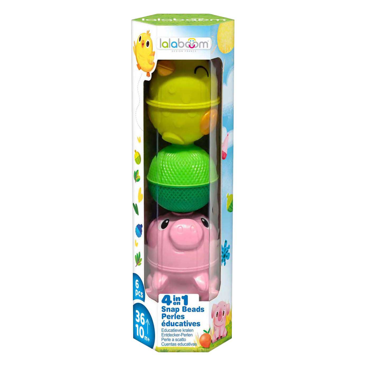 Lalaboom - Set Dieren Kip en Varken - 6st.