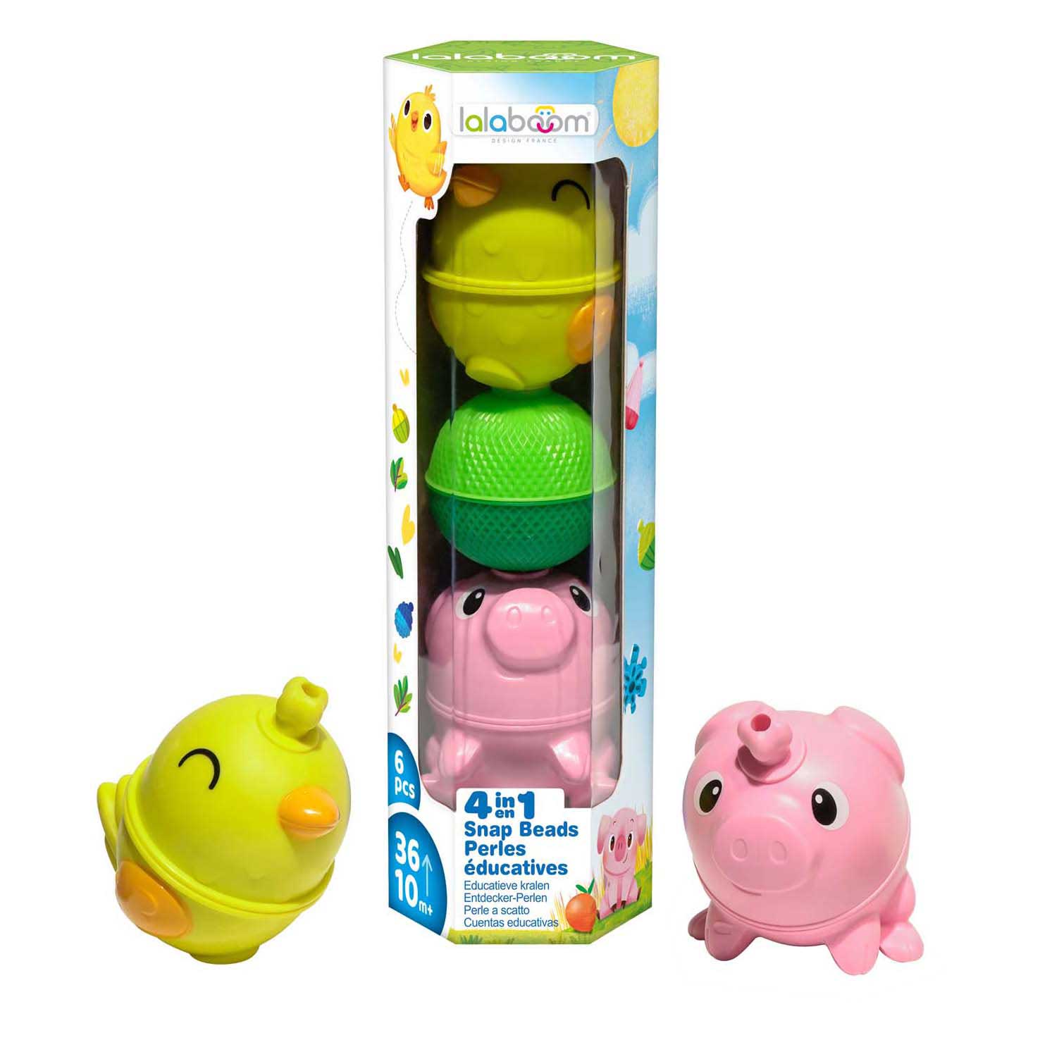 Lalaboom - Set Dieren Kip en Varken - 6st.