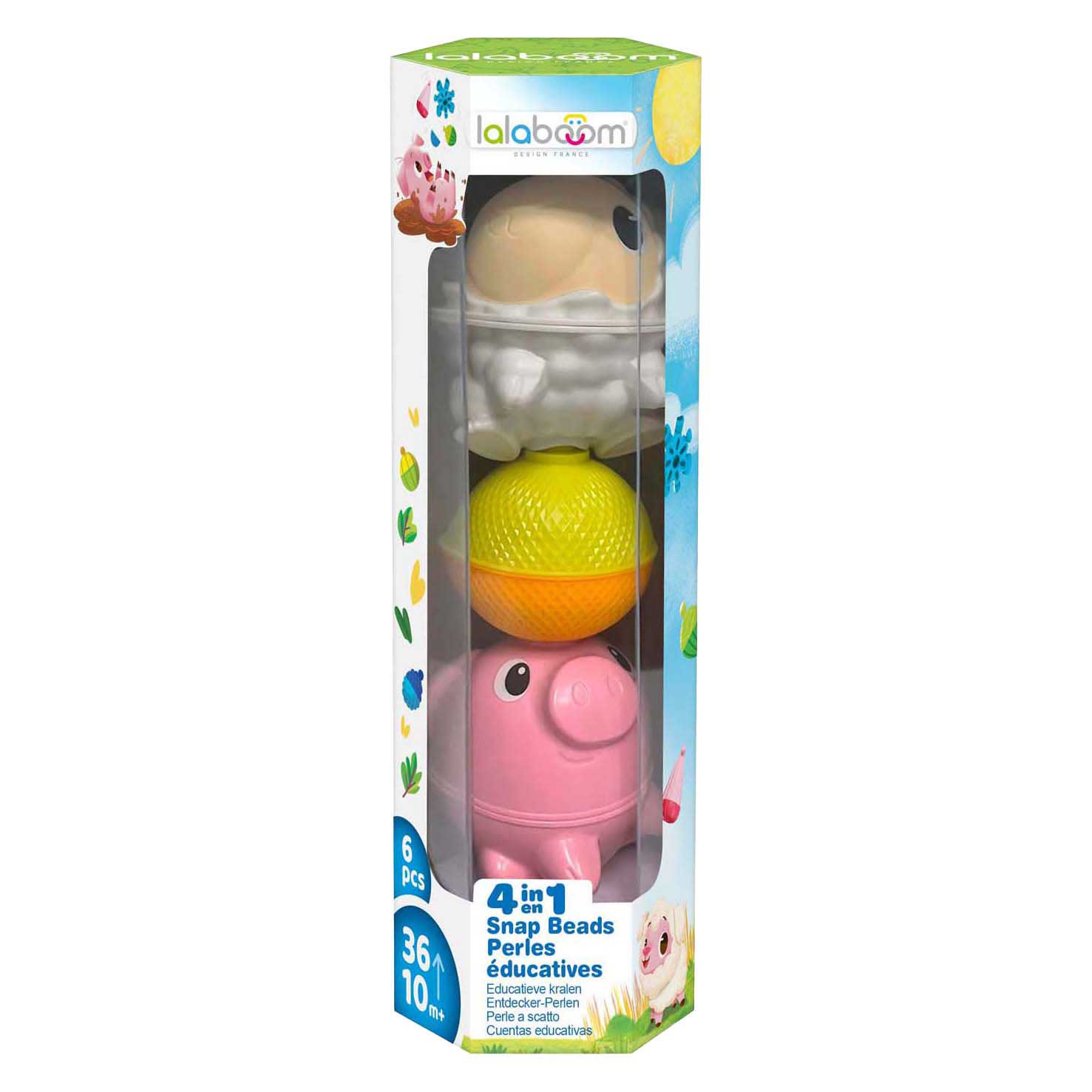 Lalaboom - Set Dieren Schaap en Varken - 6st.