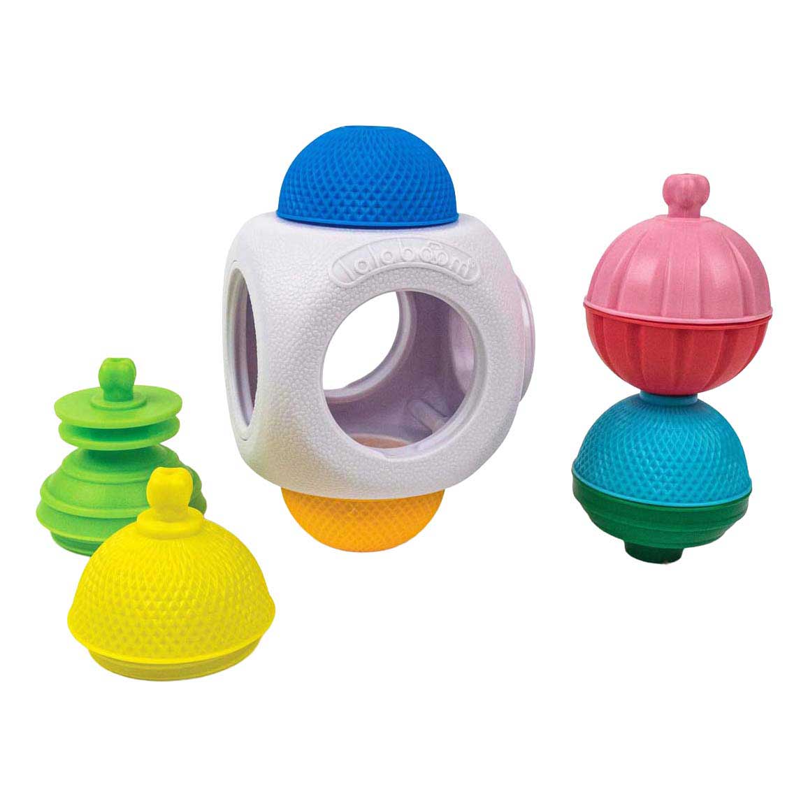 Lalaboom - Mini kubus met Educatieve Kralen - 9st.
