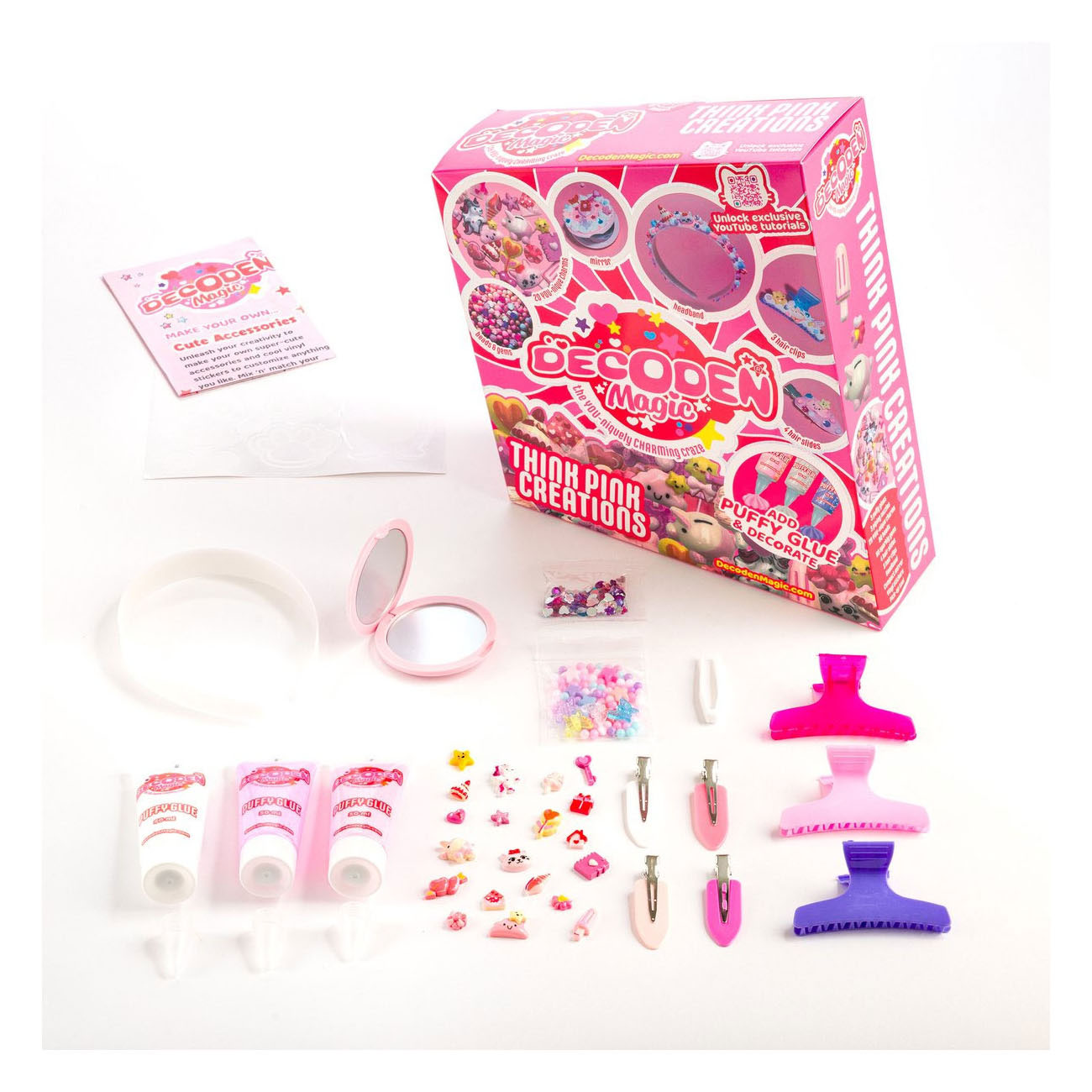 Decoden Magic - Deluxe: Think Pink Creations Puffylijm Knutselpakket