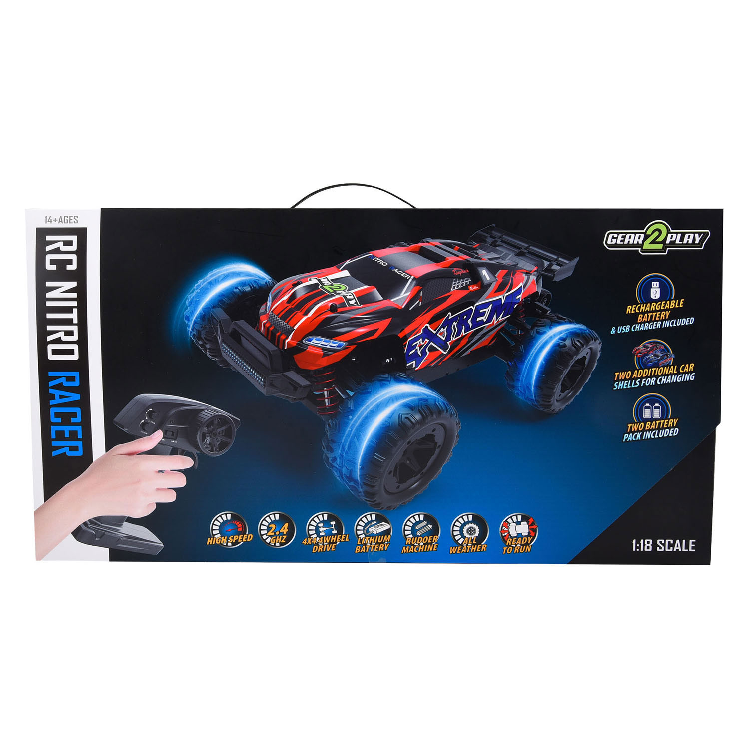 Voiture télécommandée Gear2Play RC Nitro Racer Superfast - 1:18