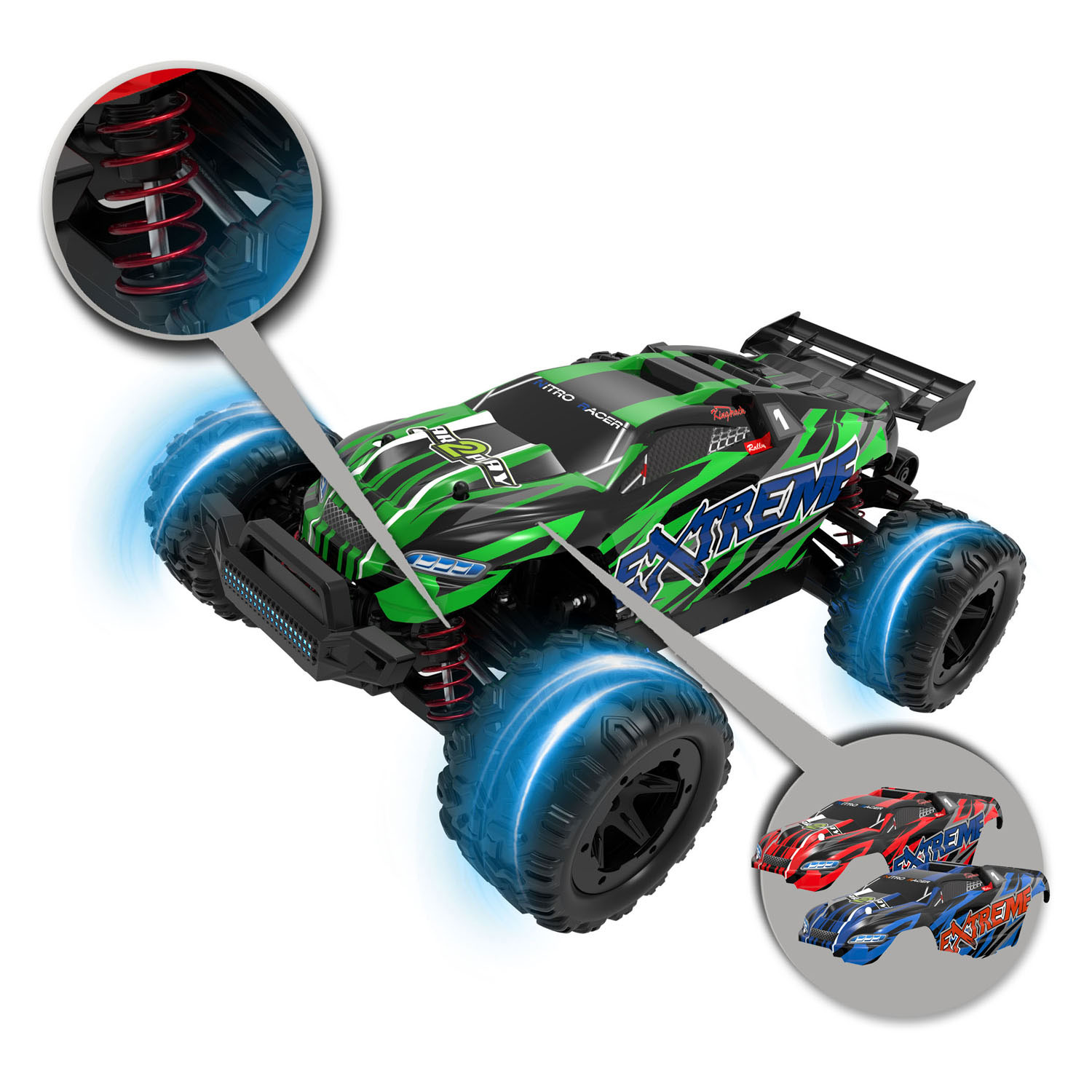 Voiture télécommandée Gear2Play RC Nitro Racer Superfast - 1:18