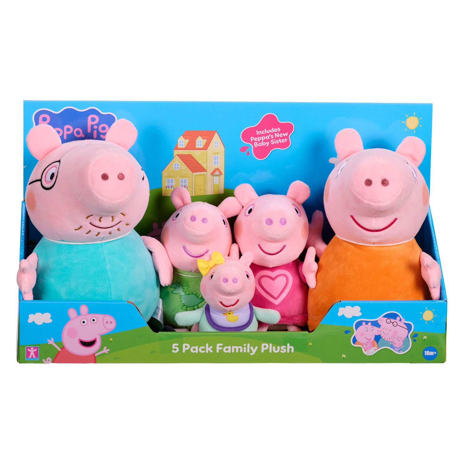 Ensemble de peluches Peppa Pig - 5 pièces.