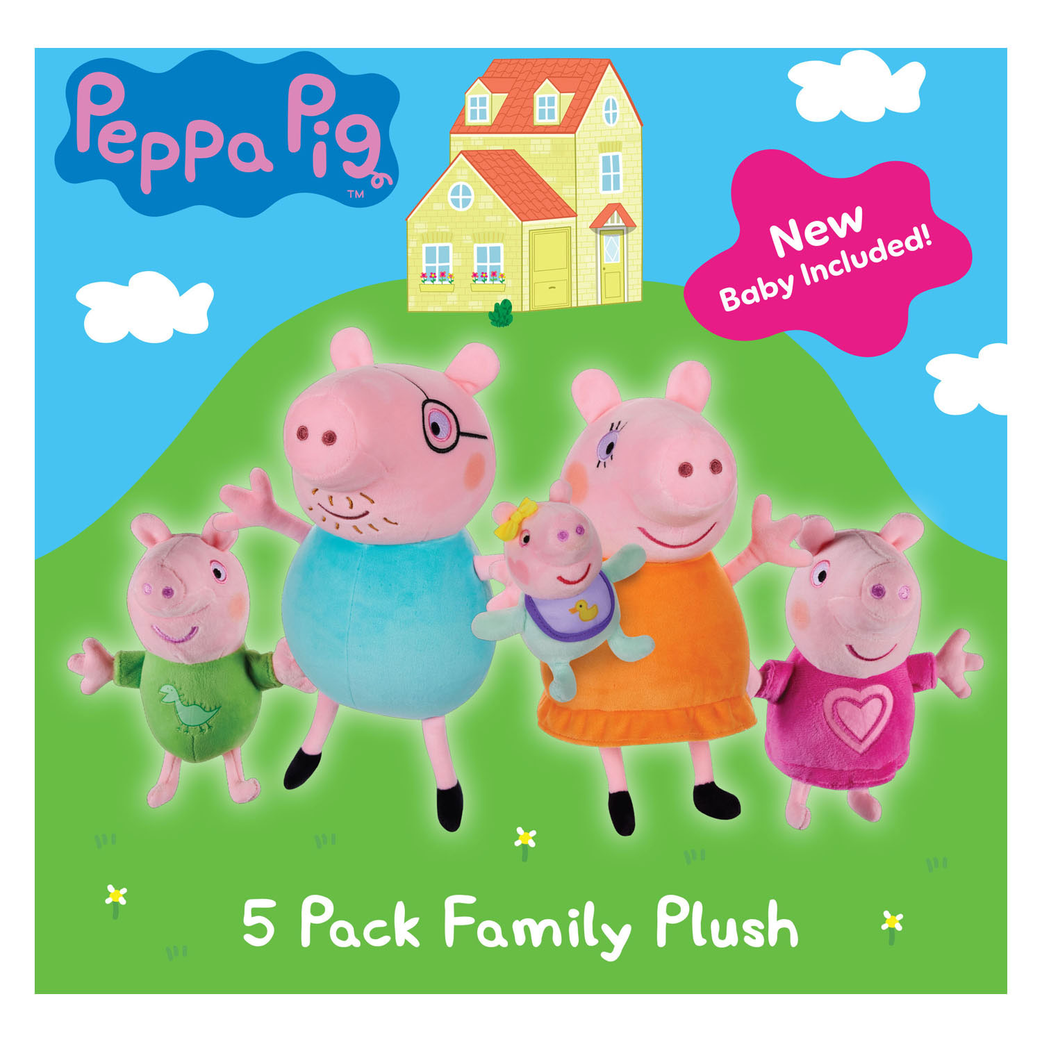 Ensemble de peluches Peppa Pig - 5 pièces.