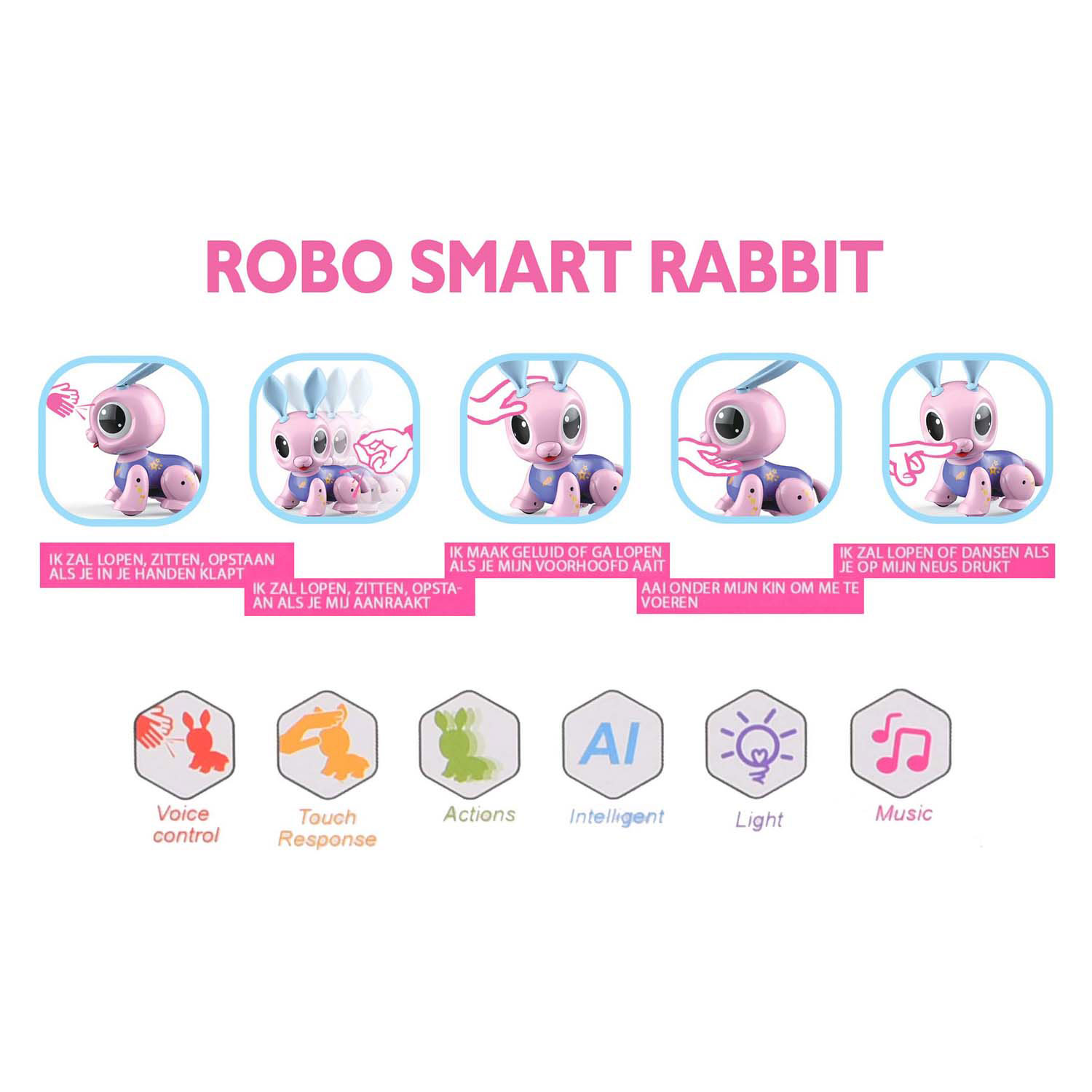 Gear2play Robo SMART Rabbit Animal interactif