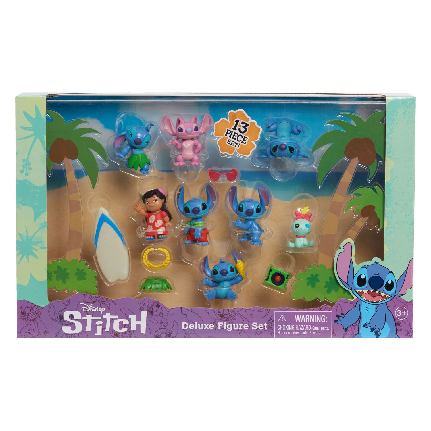 Stitch Deluxe Figuren-Spielset, 13-teilig.