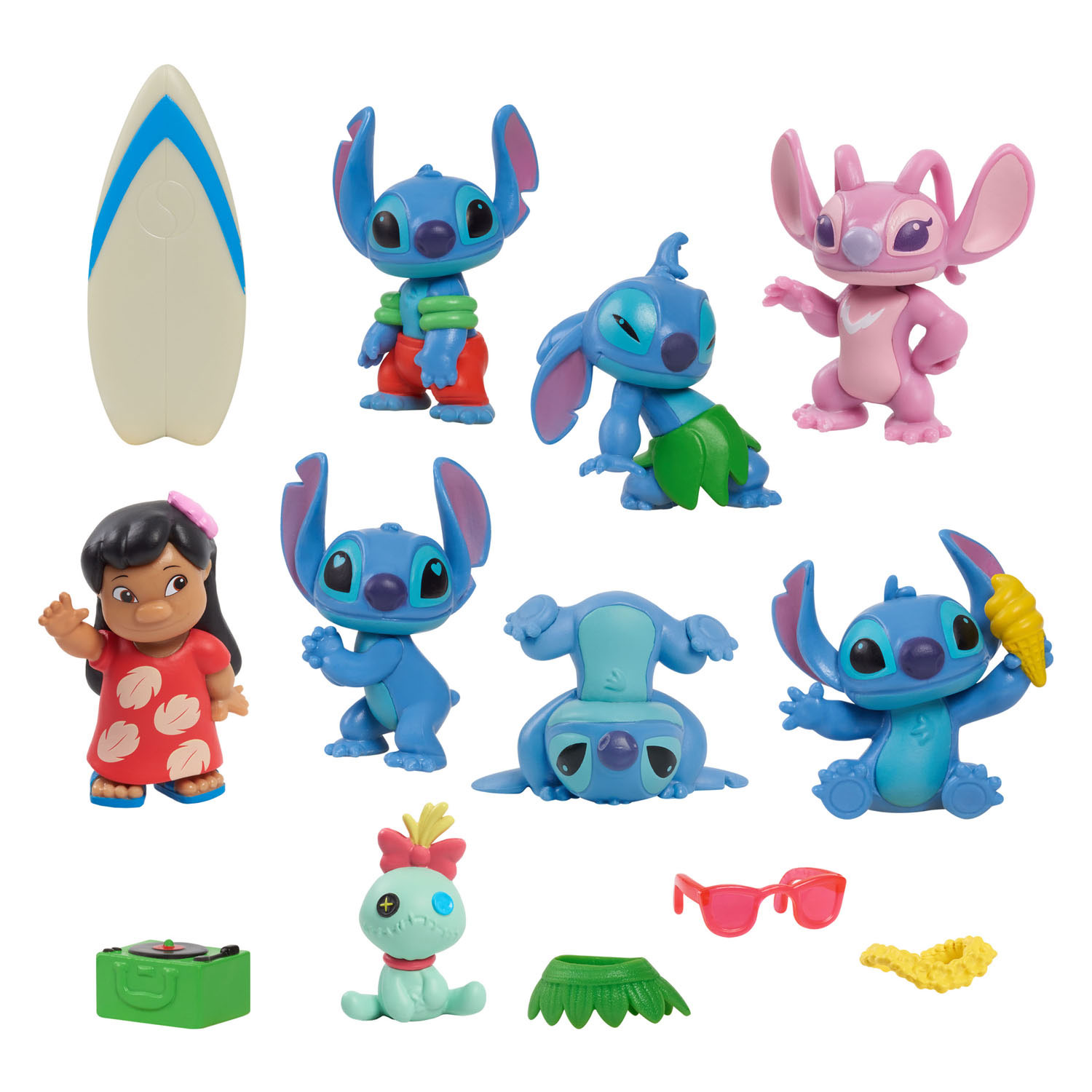 Stitch Deluxe Figuren-Spielset, 13-teilig.