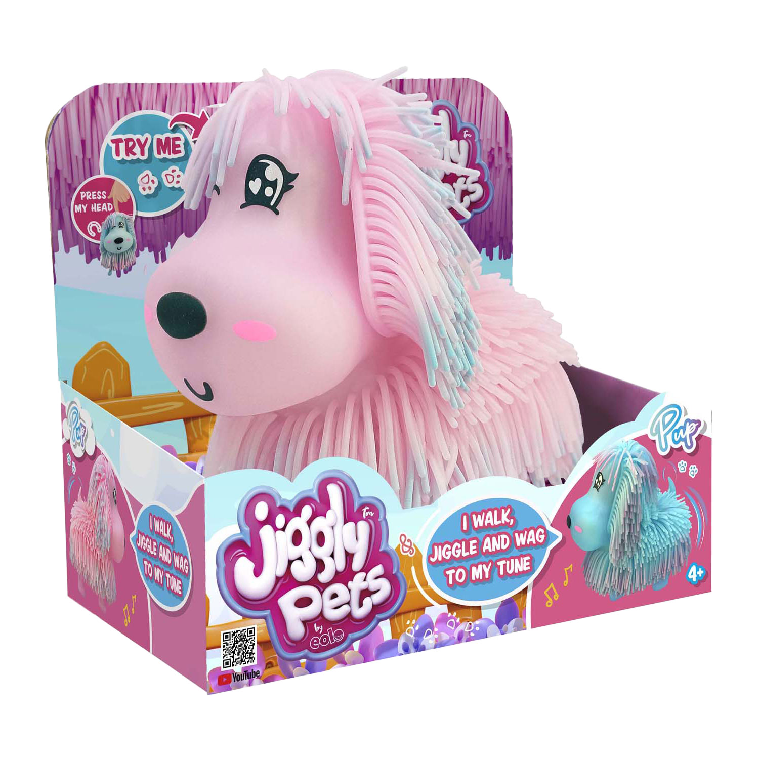 Jiggly Pets Elektronischer Welpe Rosa