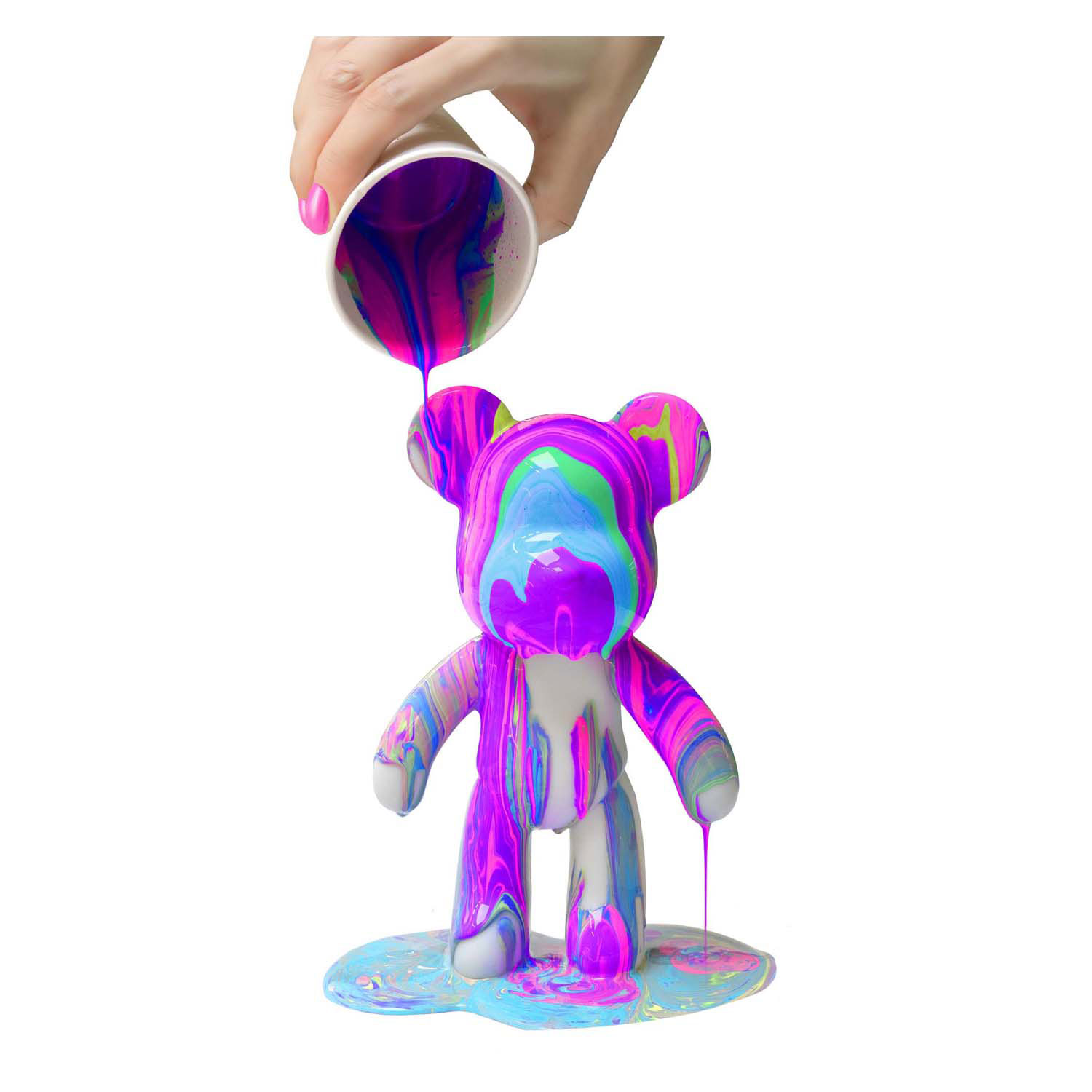 Grand ensemble de moulage d'ours en marbre