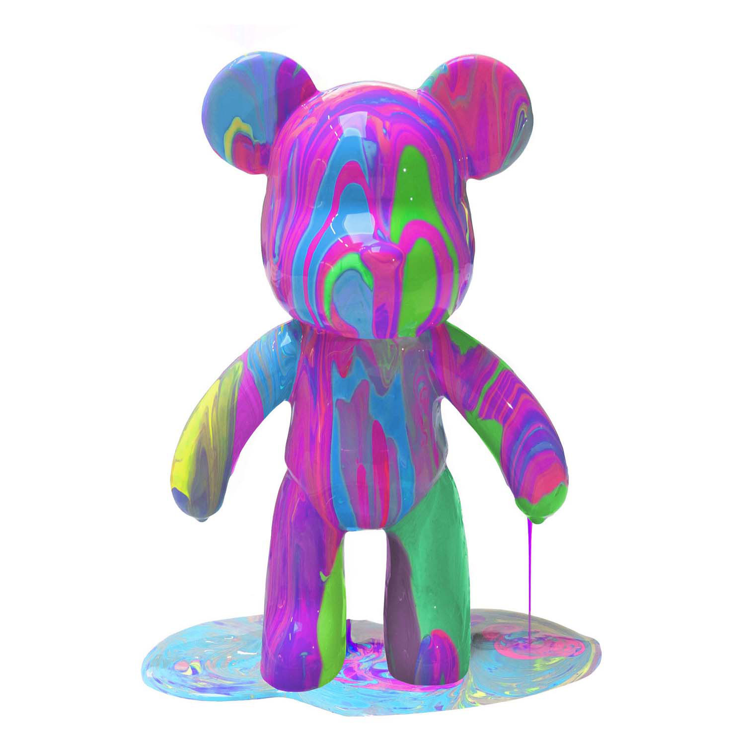 Grand ensemble de moulage d'ours en marbre