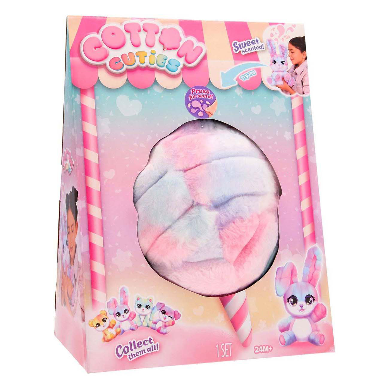 Cotton Cuties Bunny - Geurende Suikerspin Knuffel - 30cm