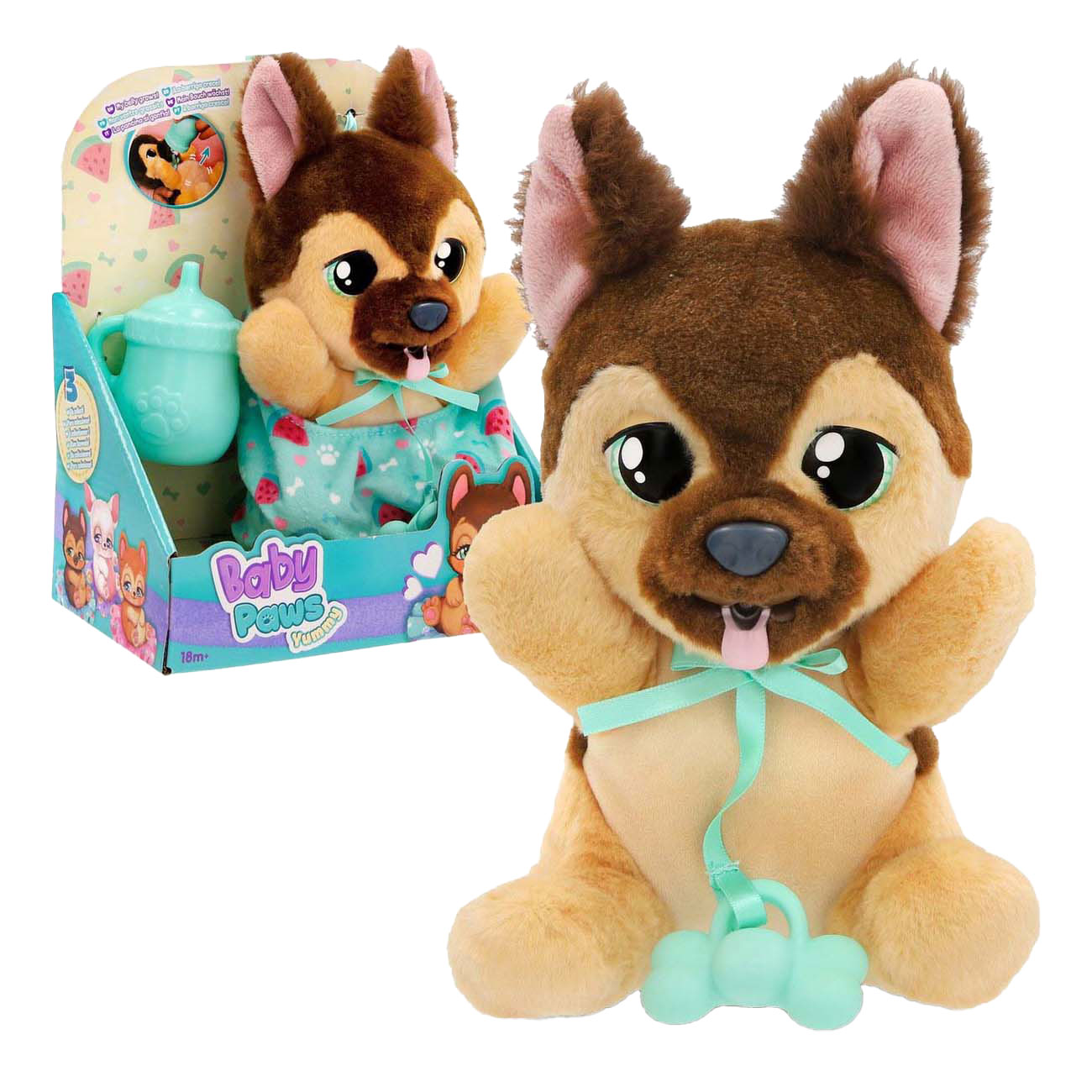 Peluche interactive Baby Paws Yummy Berger Allemand