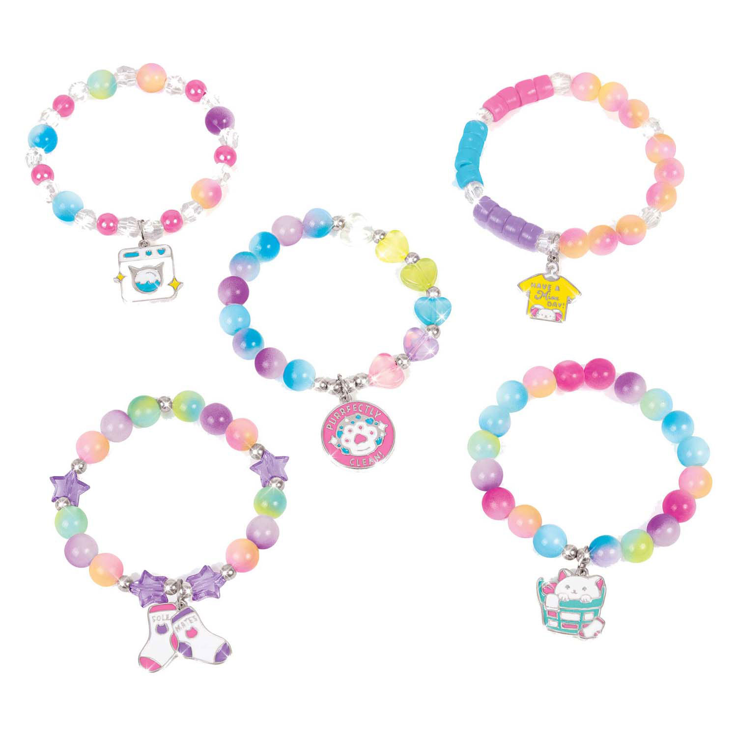 Perfekte Herstellung von Wasch- und Perlenarmbändern