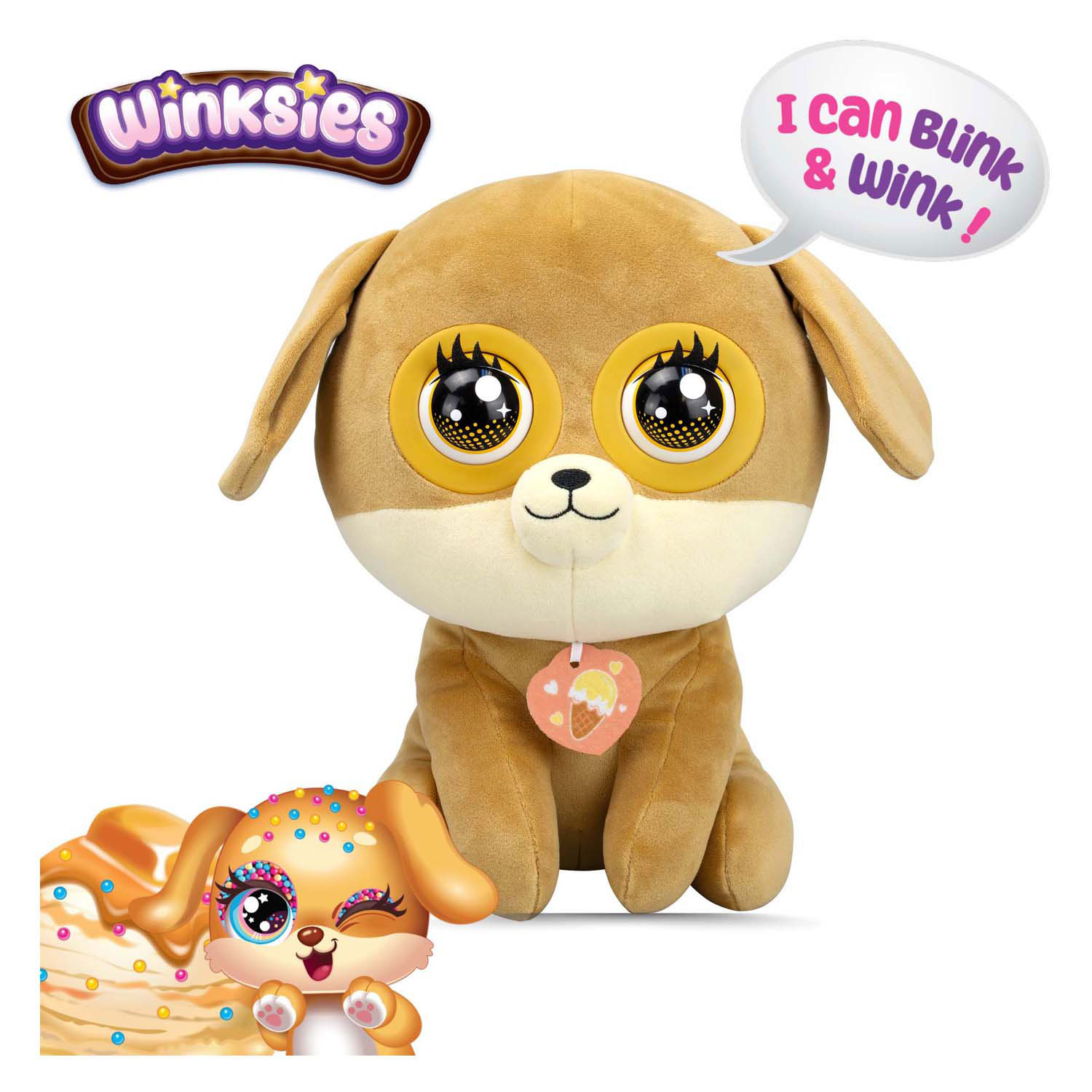Silverlit Winksies – Interaktives Plüschtier „ Caramel Puppy“