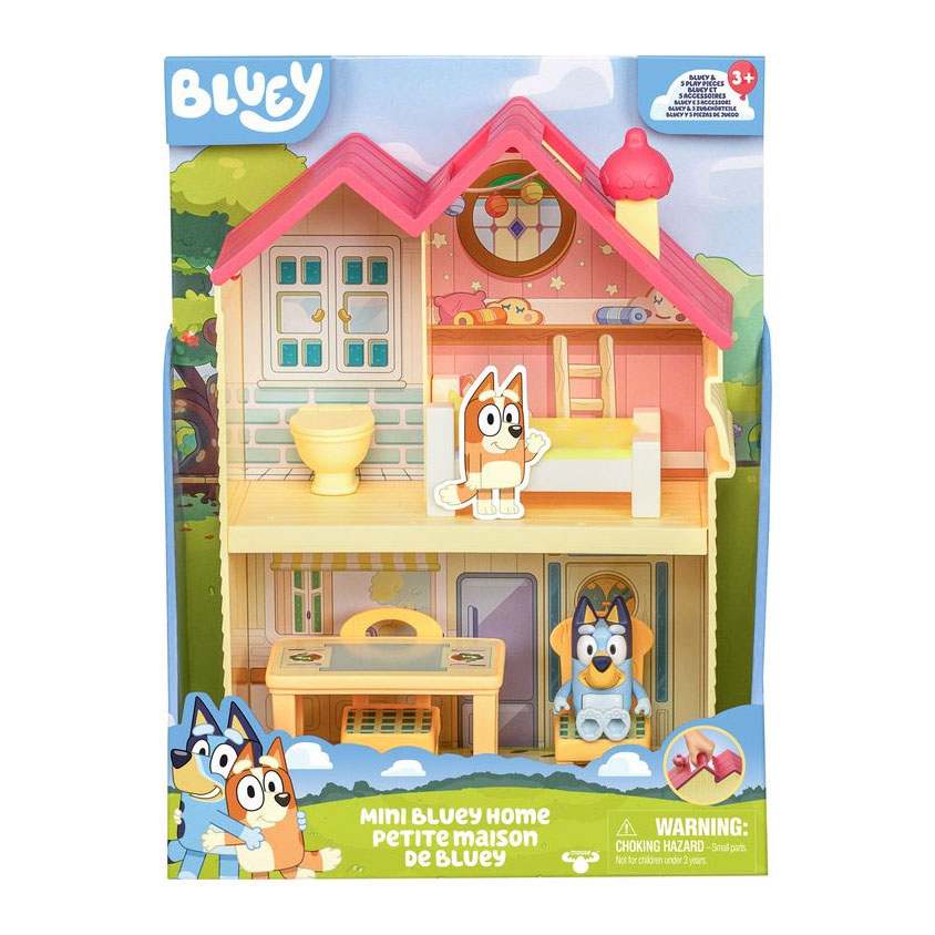 Bluey Mini-Spielhaus mit Möbeln und Spielfigur