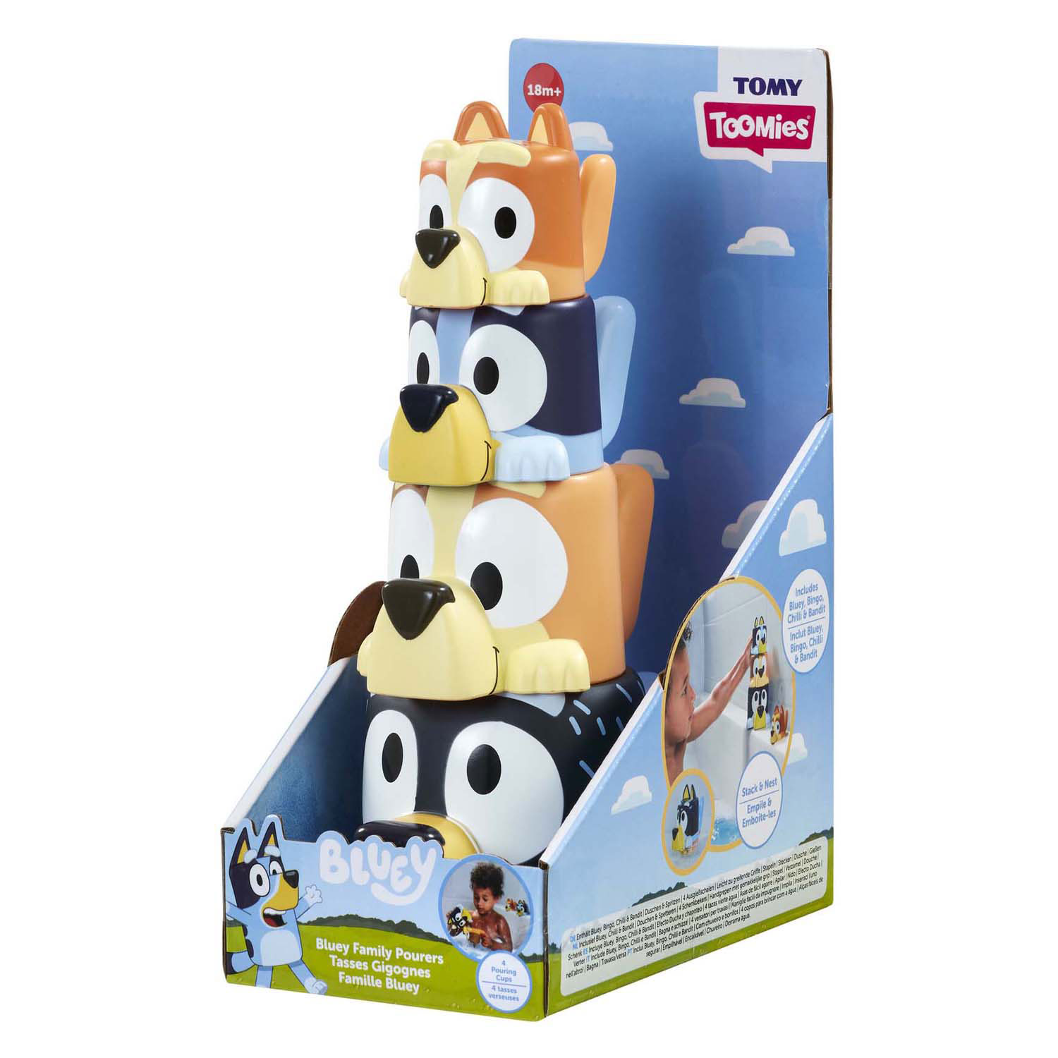 Tomy Bluey Family Badebecher, 4-tlg.