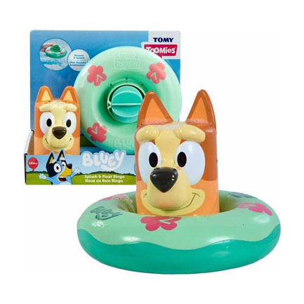 Bluey Splash et Float Bingo jouant le jouet de bain