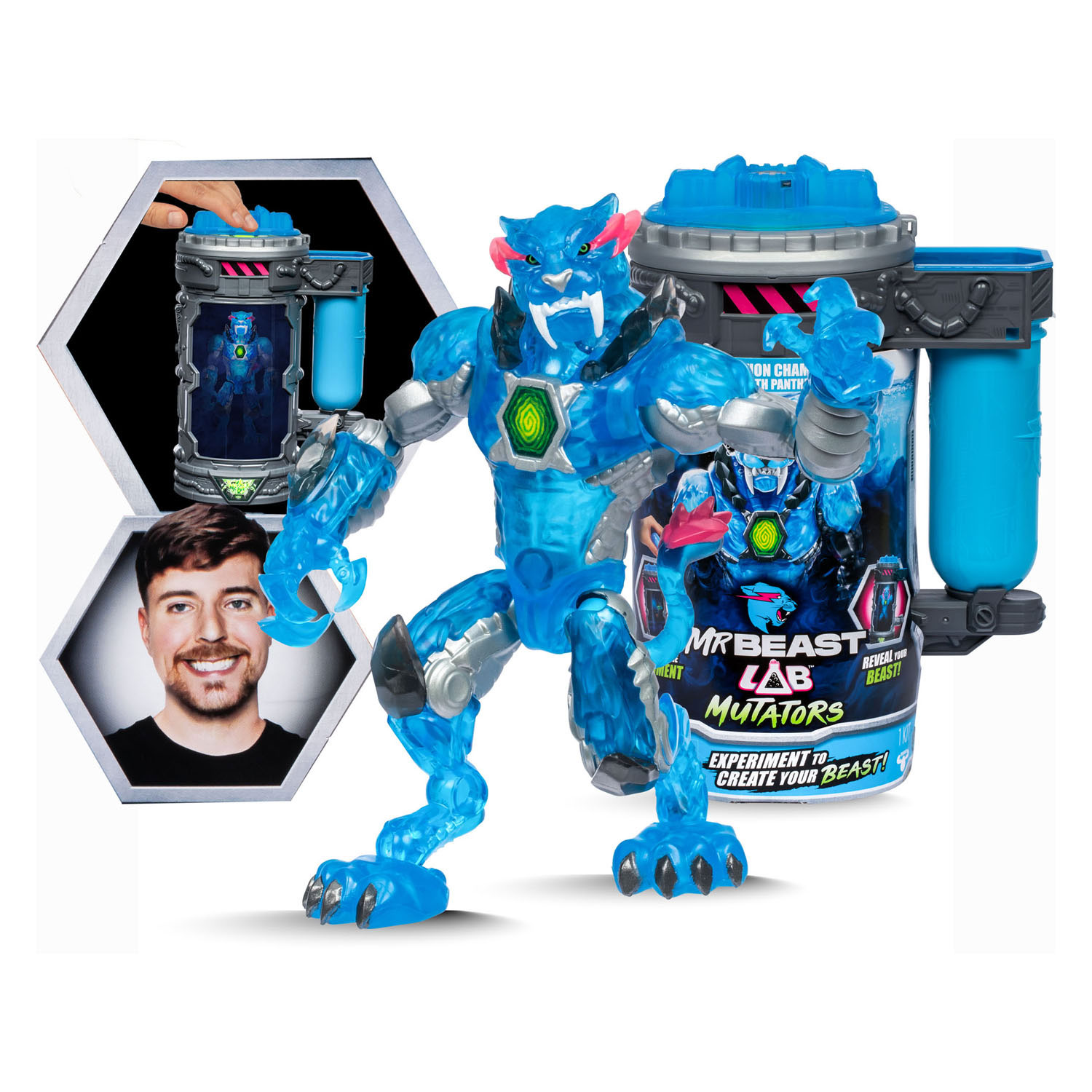 MrBeast Lab Mutator Stealth Panther Actiefiguur