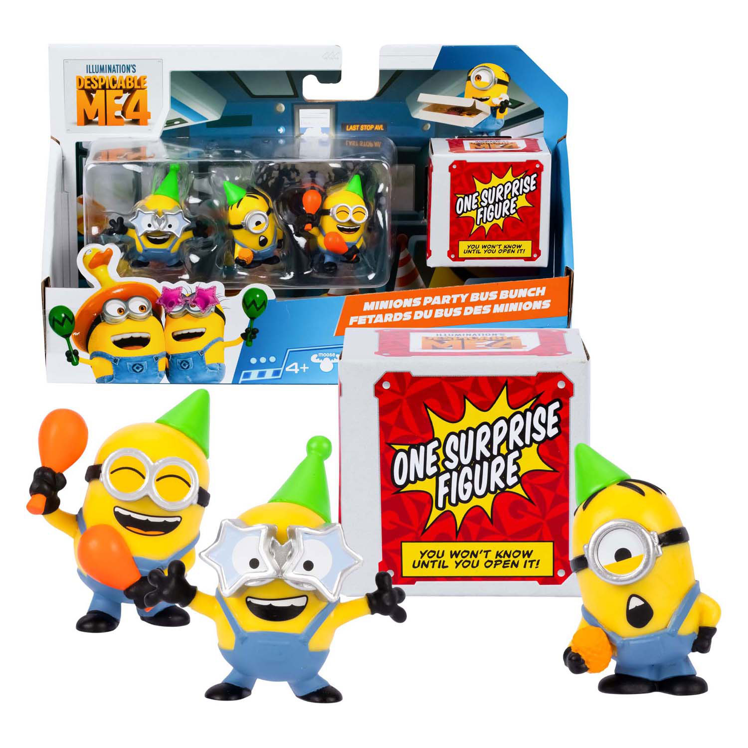 Despicable Me 4 - Figurines AVL Squad, paquet de 4