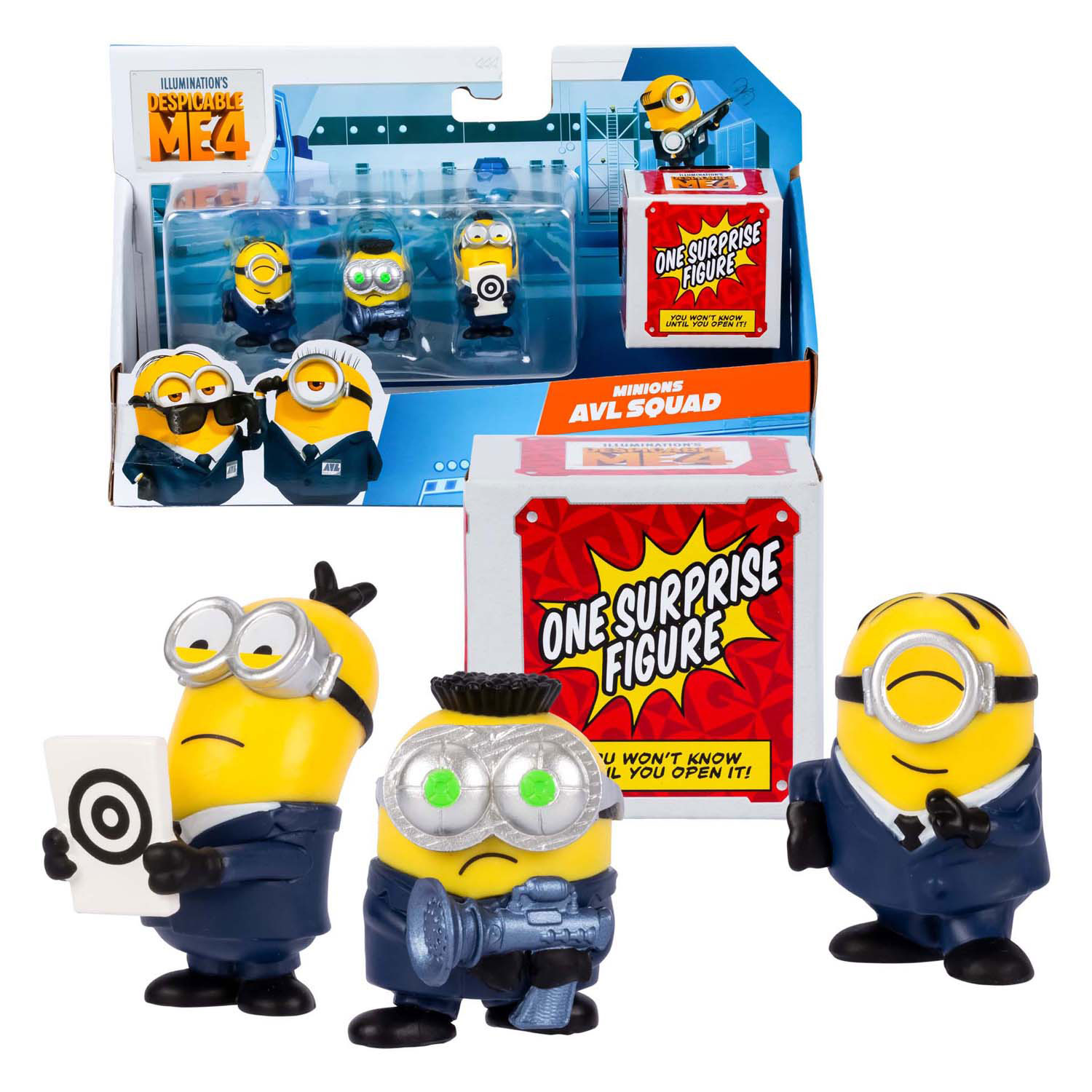 Despicable Me 4 - Figurines de bus de fête, paquet de 4